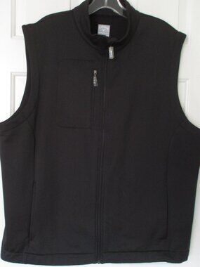 Callaway "Weather" Mens Sleeveless Black Full Zip Fleece-lined Golf Vest NWOT-XL